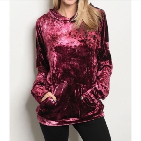 Jackets & Blazers - Velvet Merlot Pullover Hoody